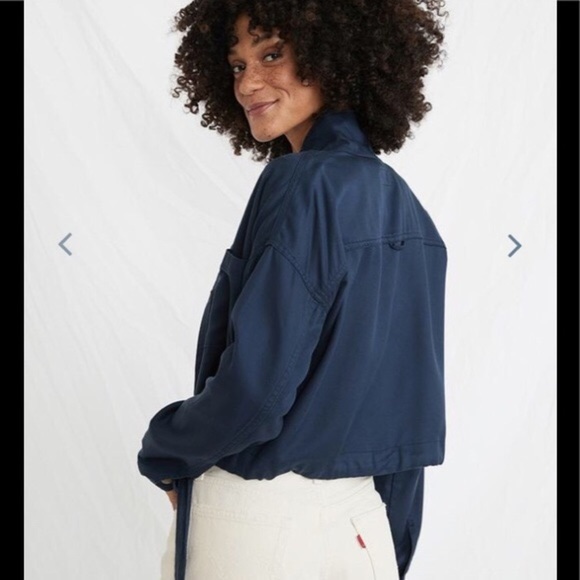 Marine Layer Oslo Drapey Utility Jacket Navy Sz M - Picture 2 of 4